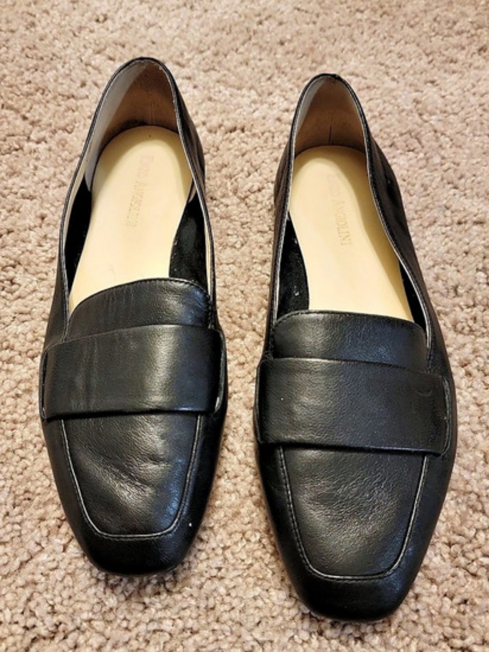 Enzo Angiolini Black Leather Loafers